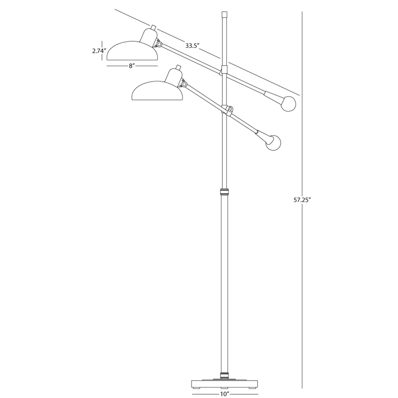 Robert Abbey Bruno 57.25'' Tree Floor Lamp