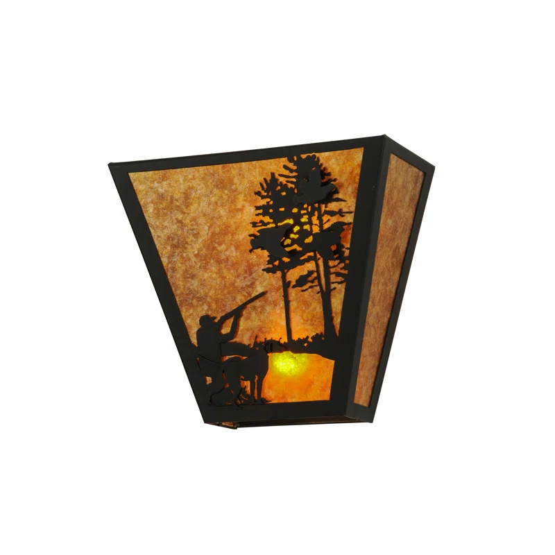 Rustic Lodge Flush Mounted Sconce