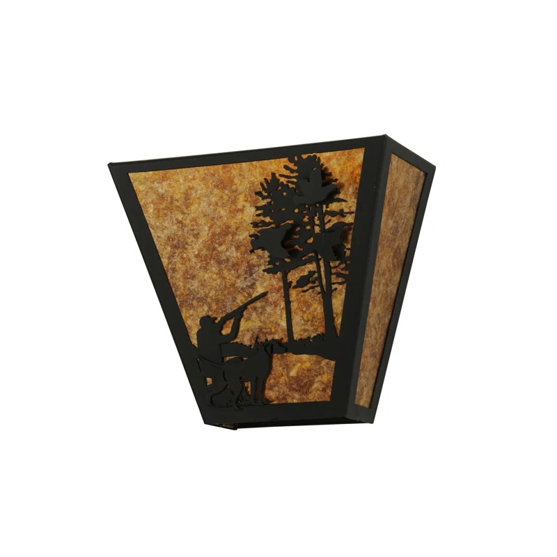 Rustic Lodge Flush Mounted Sconce