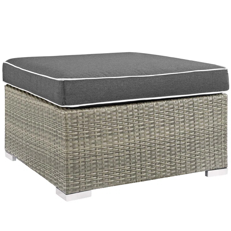 Modway Havenside Home Bocabec Fabric Outdoor Patio Ottoman