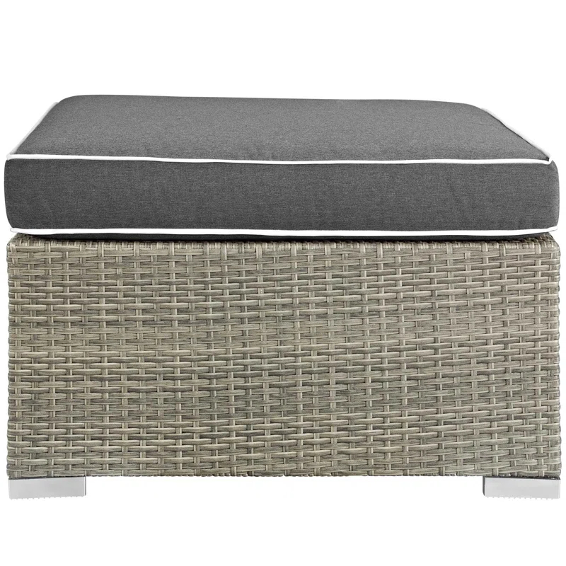 Modway Havenside Home Bocabec Fabric Outdoor Patio Ottoman