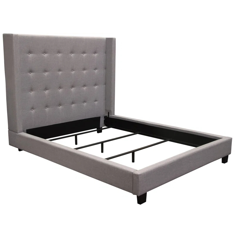 Madison Ave Upholstered Wingback Bed