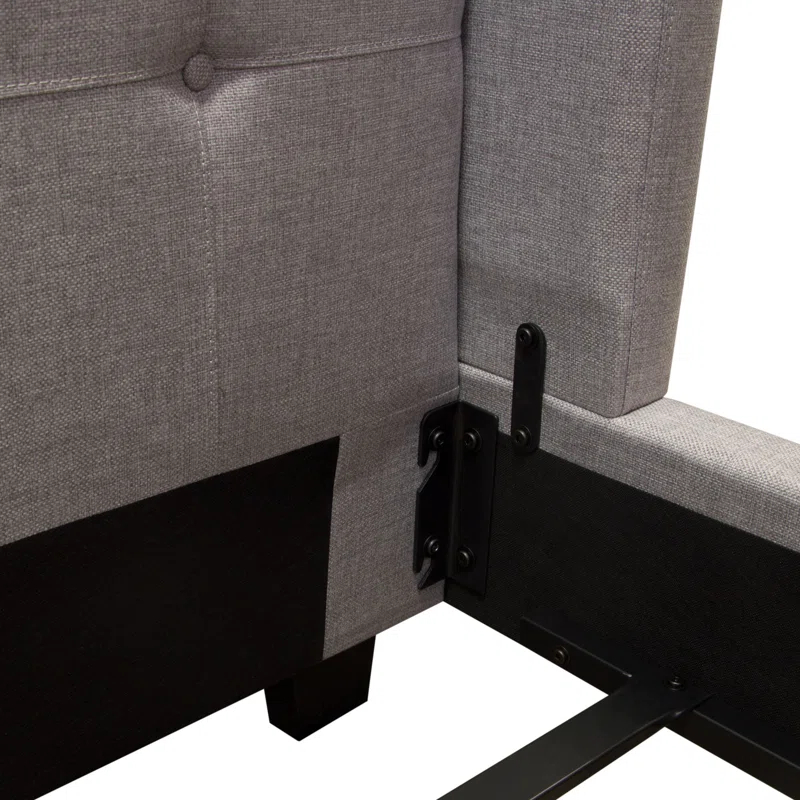 Madison Ave Upholstered Wingback Bed