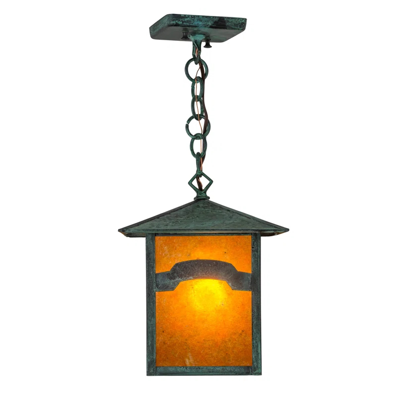 Seneca 1 - Light Verdigris Lantern Pendant
