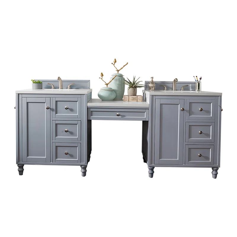 Copper Cove 86" Double Bathroom Vanity Set