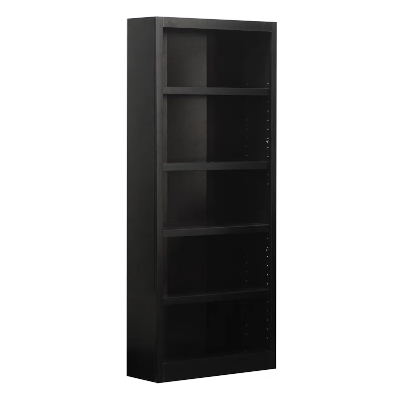 Winston Porter Herard 5 Shelf Wood Bookcase, 72 inch Tall