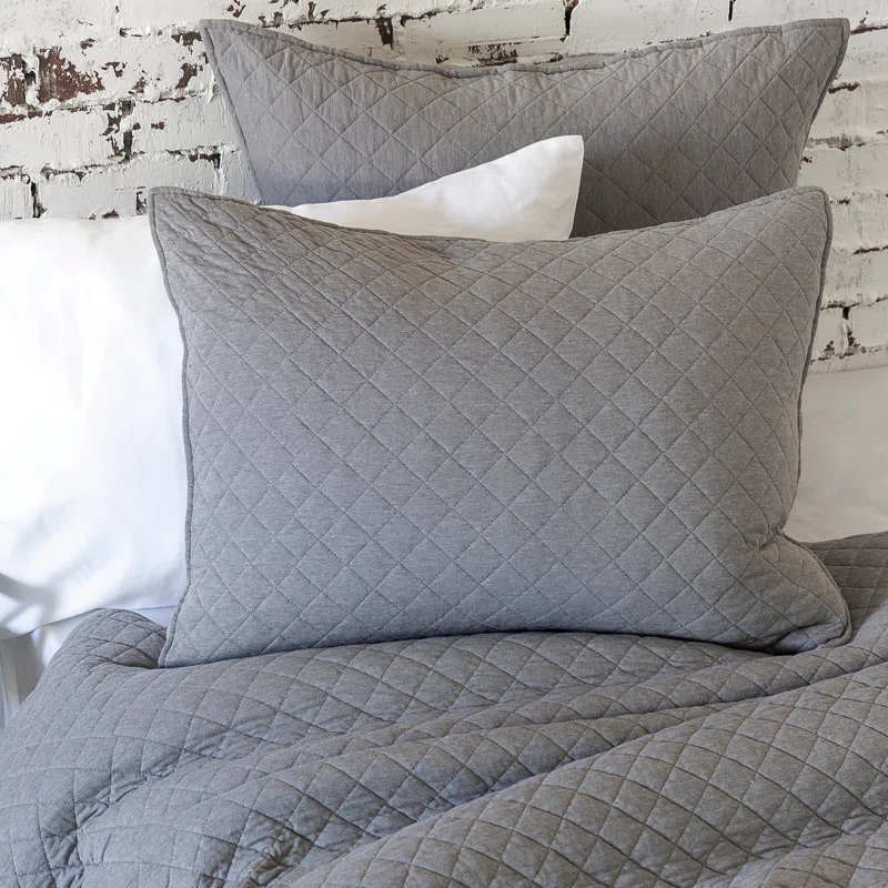 Jersey Lidio Gray Cotton Modern & Contemporary Reversible Quilt