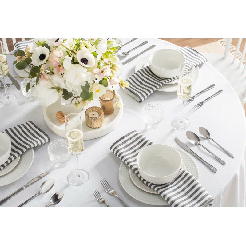 Elle Decor Juliette 16 Piece Porcelain China Dinnerware Set - Service for 4