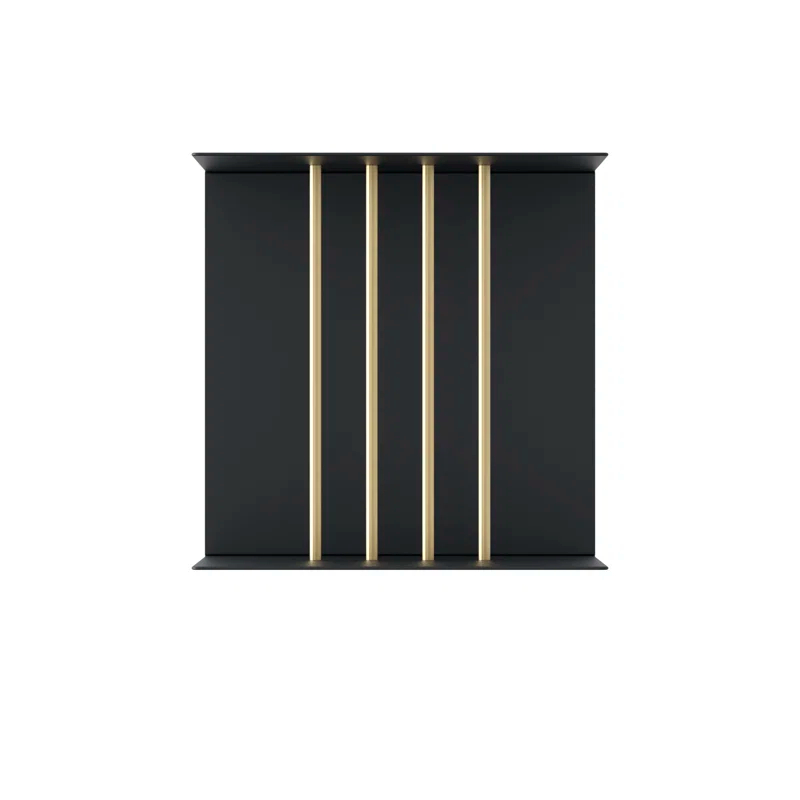 Teaser Slim Sculptured Metal Wall Shelf in Anthracite Grey