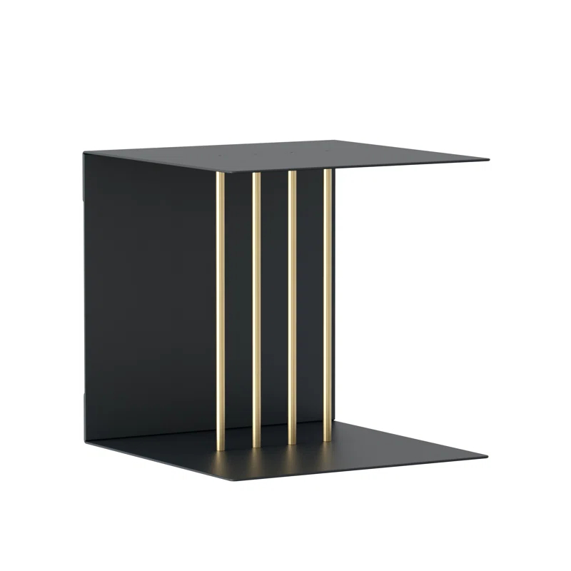 Teaser Slim Sculptured Metal Wall Shelf in Anthracite Grey