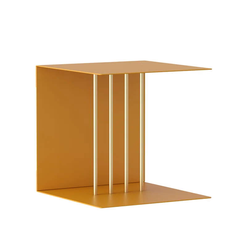 Saffron Yellow Metal Teaser Wall Shelf