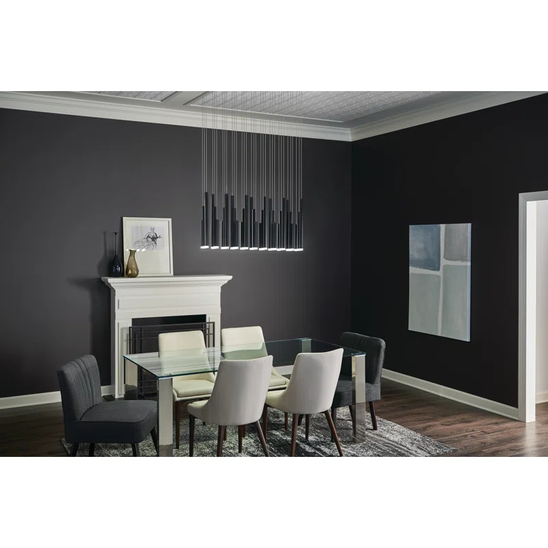 Soho Black Square 33-Light LED Acrylic Pendant