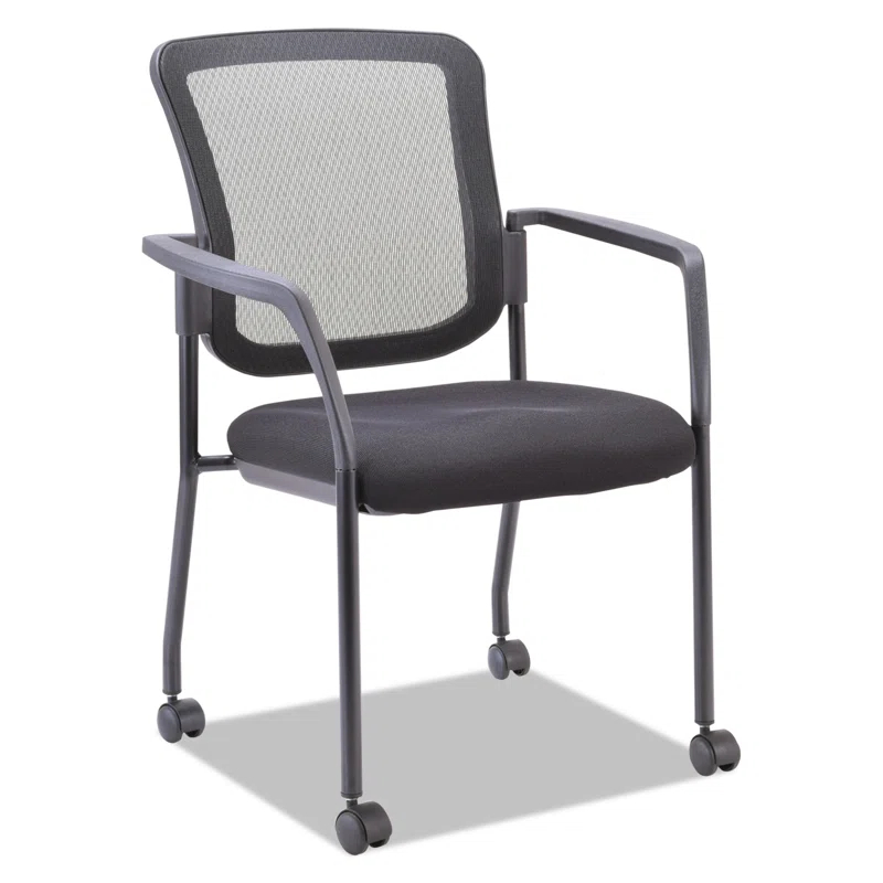 Alera® Stackable Mesh Seat Waiting Room Chair with Metal Frame