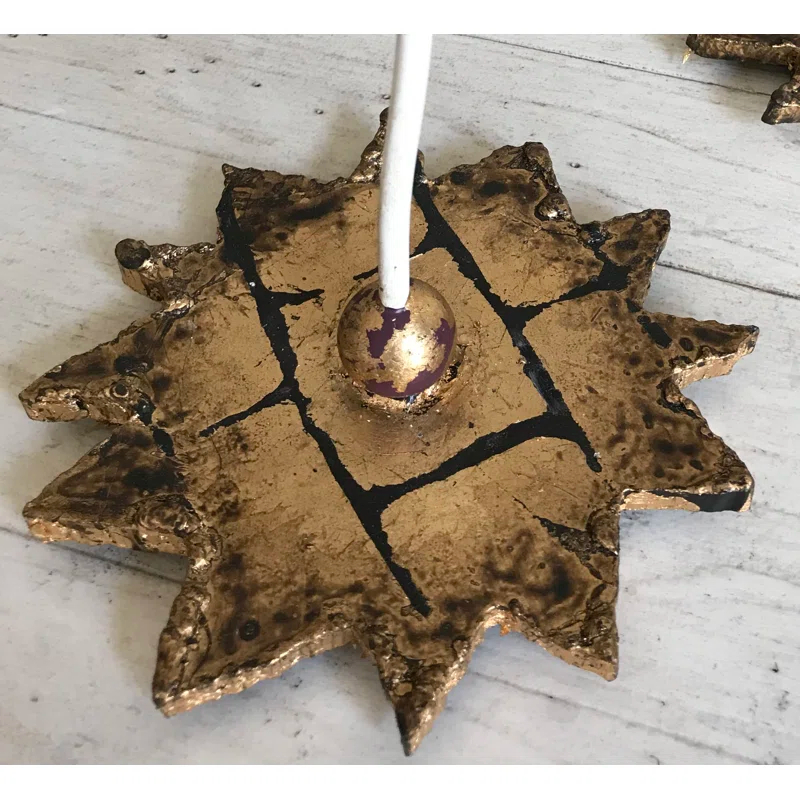 Lucas McKearn Venetian 21" Medium Crystal Whimsical Candlestick Holder in Gold