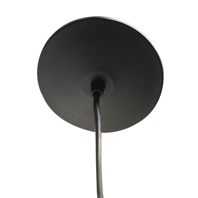 Cloth & Wire Satin Black Pendant Light Fixture for 3 Lights with Fabric Cord for Home Lightning