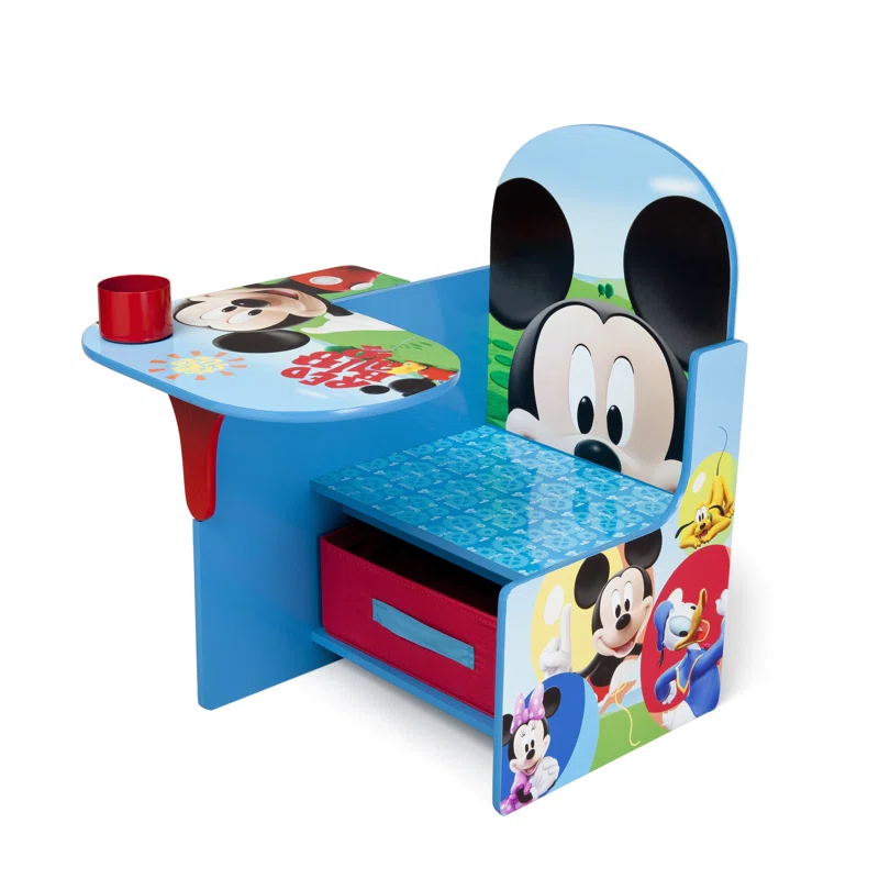 Delta Children Mickey Kids Study 21.5" W Writing Desk and Chair set