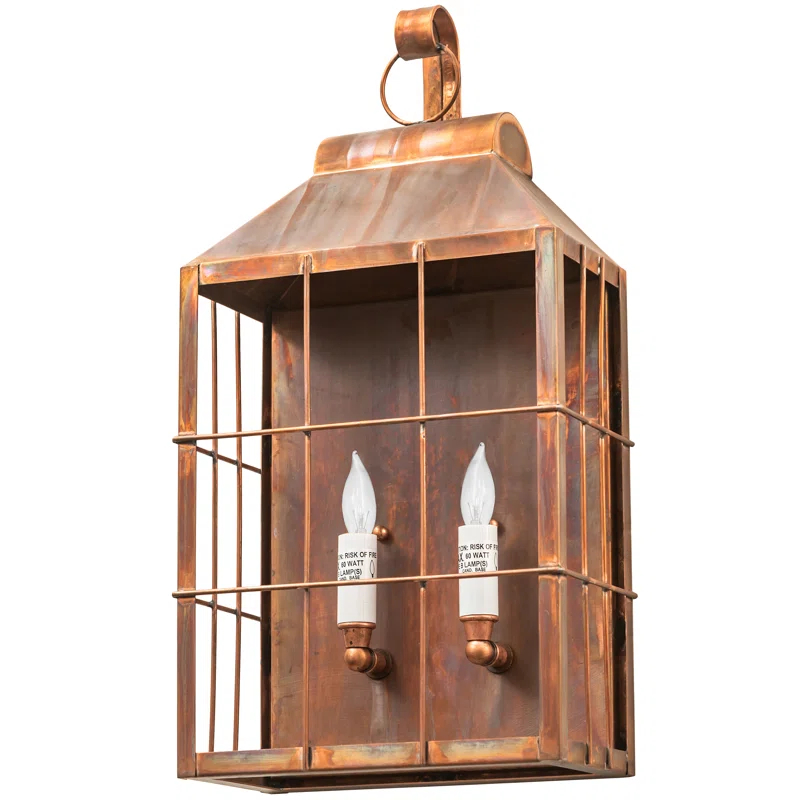 Meyda Lighting Rustic Lodge Copper Wall Light