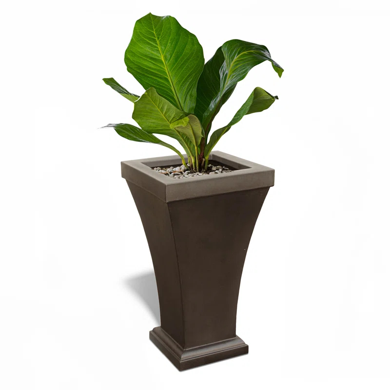 Mayne Inc. Bordeaux 28" Tall Resin Planter with Water Reservoir