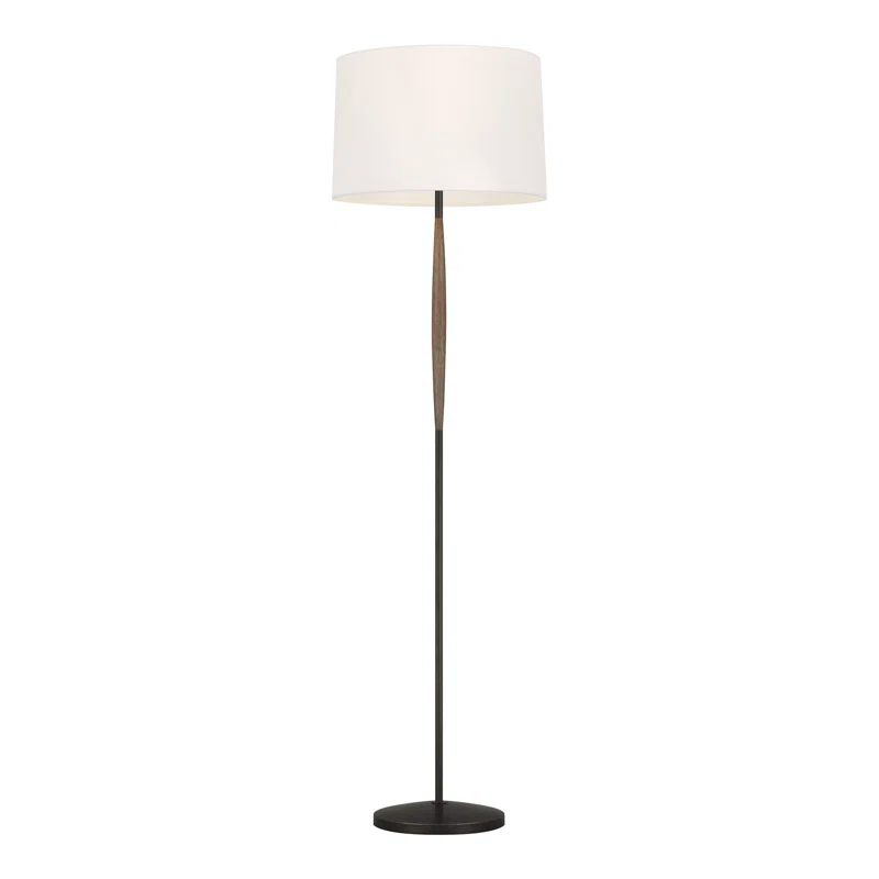 Ferrelli 61.625'' Weathered Oak Wood Traditional Floor Lamp