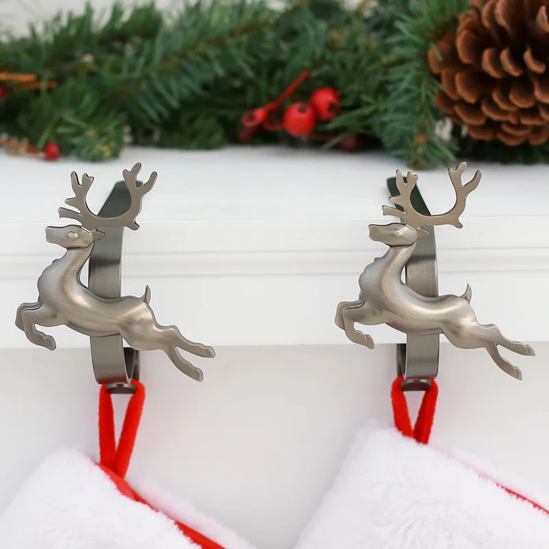 Haute Decor The Original MantleClips™ Stocking Holder (Set of 2)