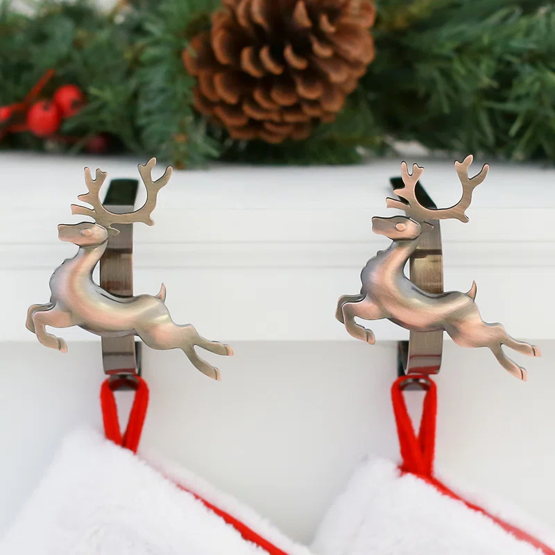 Haute Decor The Original MantleClips™ Stocking Holder (Set of 2)