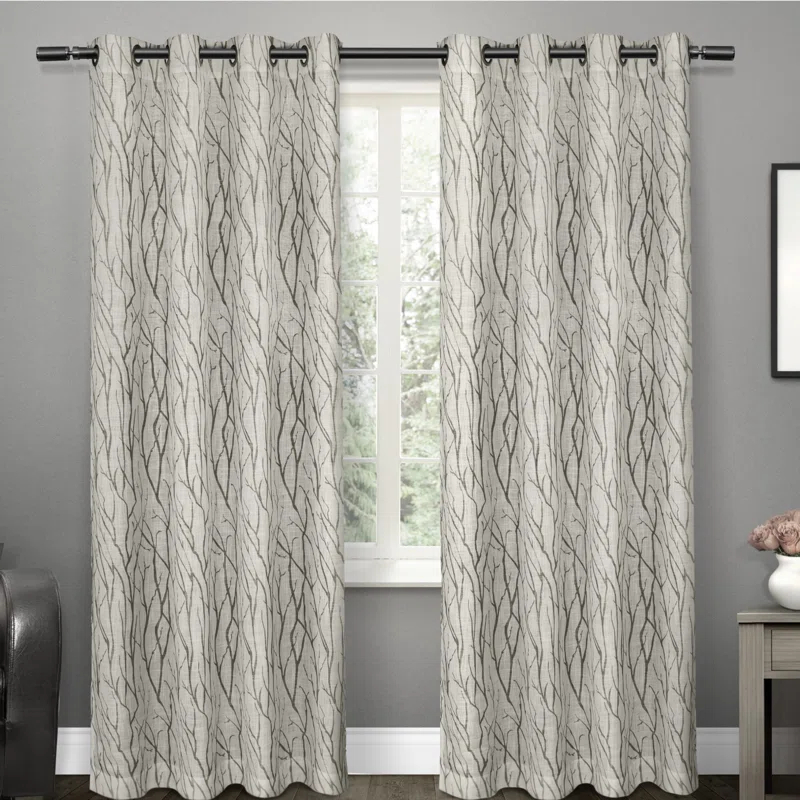 Winston Porter Leija Polyester Sheer Curtain Pair (Set of 2)