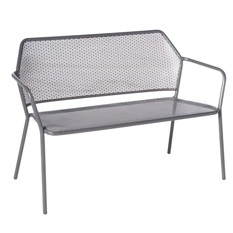 Alfresco Home Martini Patio Bench in Pencil Point