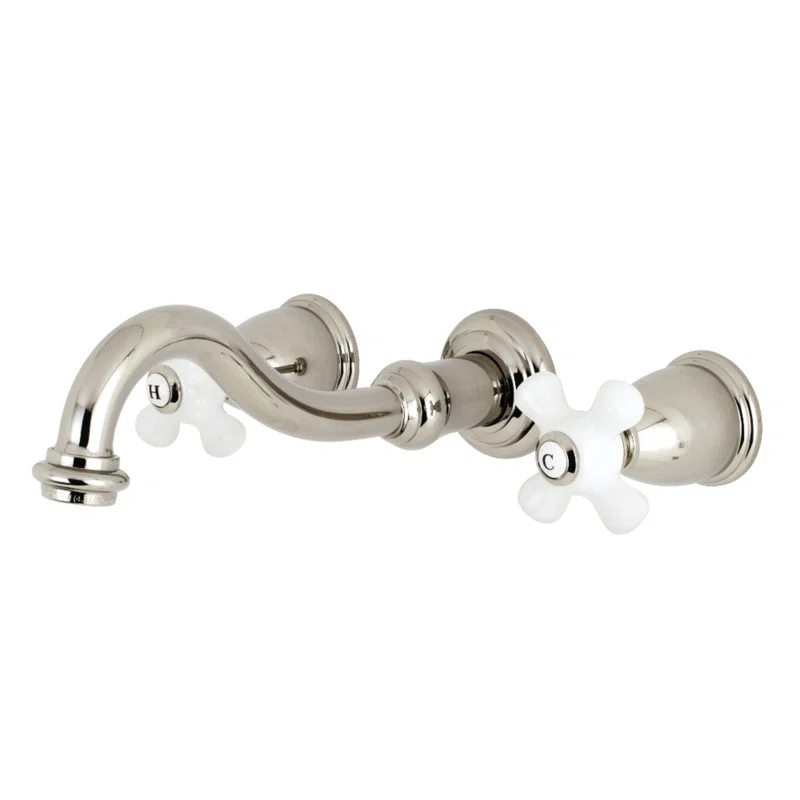 Kingston Brass Vintage Two-Handle 3-Hole Wall Mount Bathroom Faucet