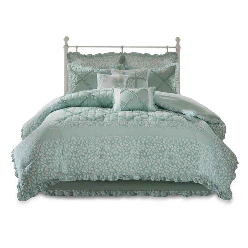 Mindy Traditional 9 Piece Comforter Set