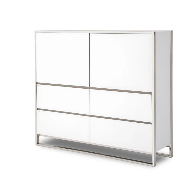 Michael Amini State St. 4 Drawer Combo Dresser | Wayfair