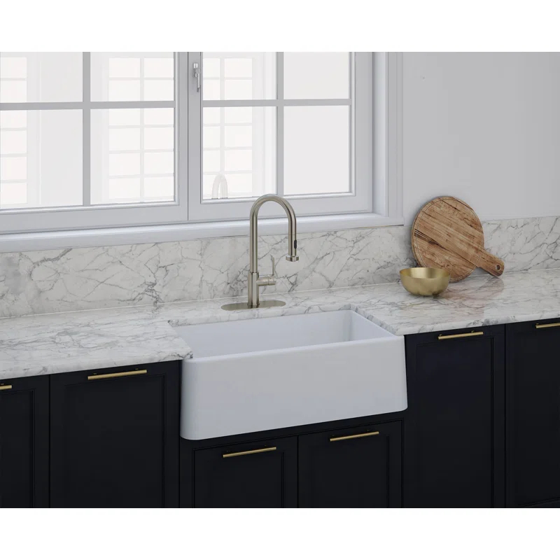 33" L x 19" W Apron Quartz Kitchen Sink