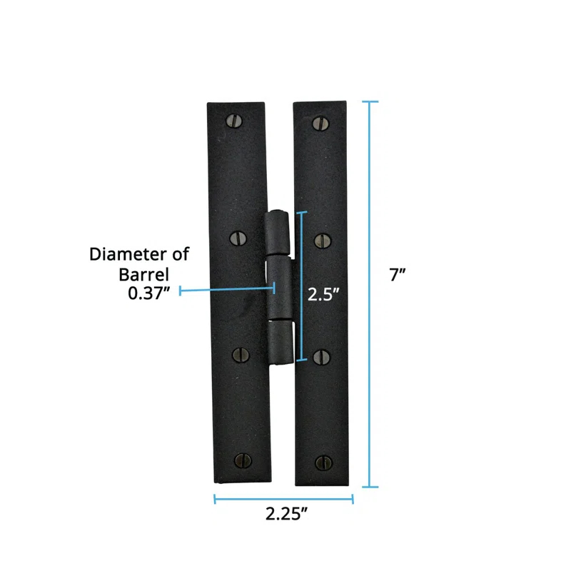 The Renovators Supply Inc. 7" H x 2.25" W Surface Mount Pair Door Hinges (Set of 4)