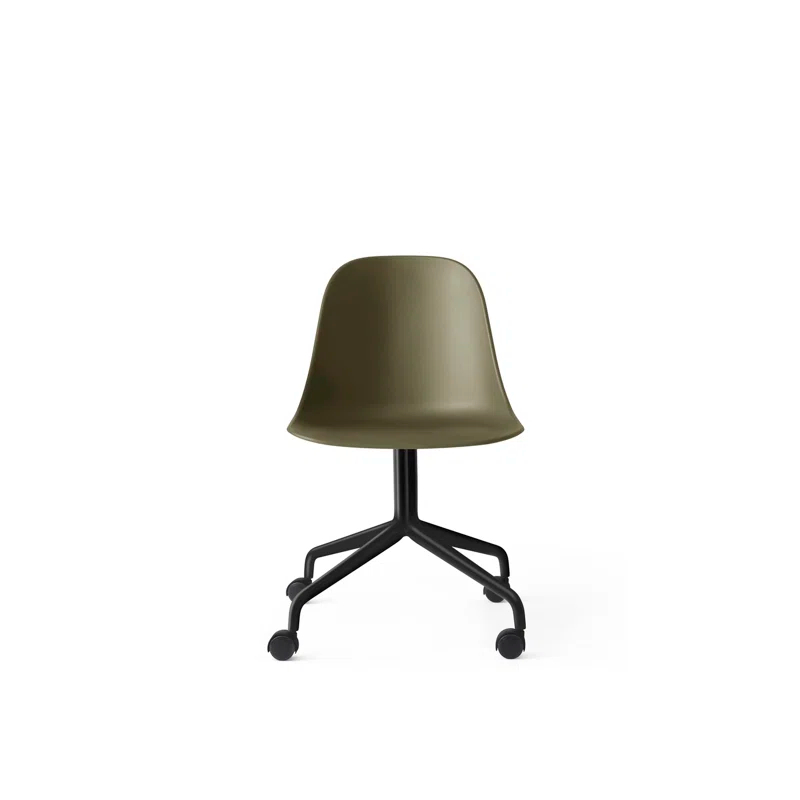 Olive High Swivel Seat Side Chair with Wood or Metal Legs