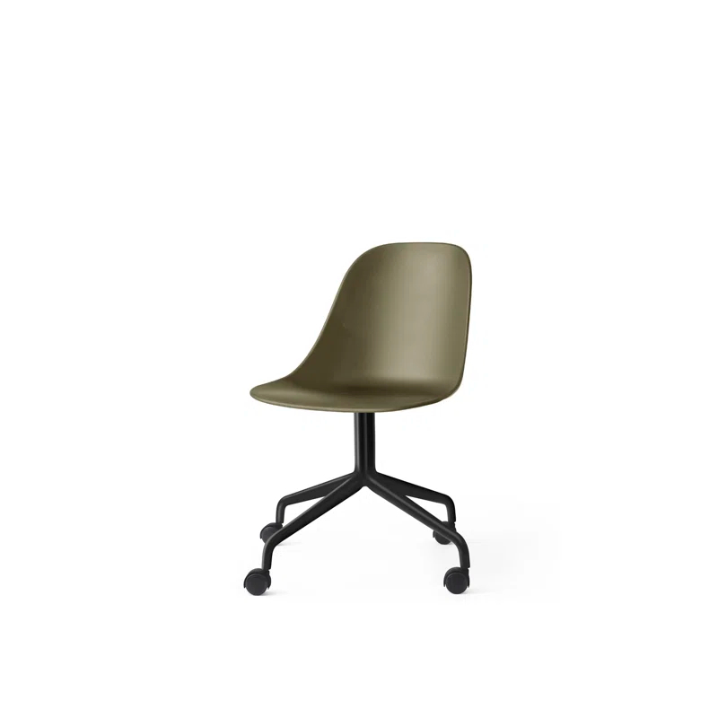 Olive High Swivel Seat Side Chair with Wood or Metal Legs