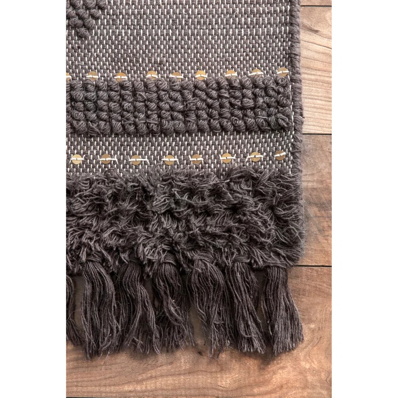 Arvin Olano x Rugs USA Chandy Textured Wool Gray Area Rug