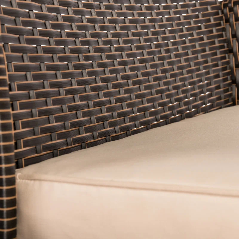 PatioSense Patio Sense Bondi Armchair-Lightweight & Durable - Low Maintenance -Khaki Cushion Included - Mocha