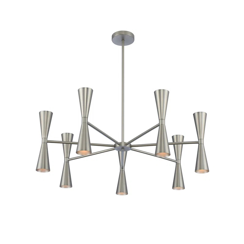 Milo 14 - Light Stainless Steel Dimmable Sputnik Sphere Chandelier