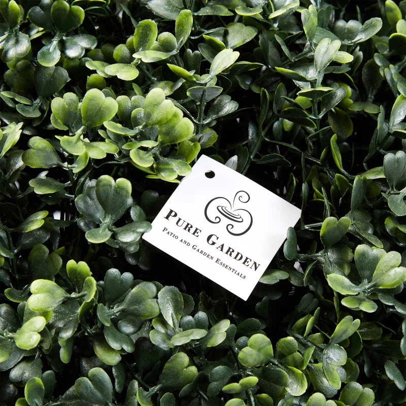 Pure Garden Topiary Life Artificial Boxwood Plant - 21-Inch Topiary Ball Faux Plant - Indoor or Outdoor Fake Plants for Home, Entryway, or Porch Decor