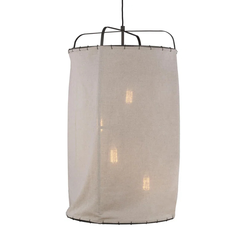 ED Ellen DeGeneres Dunne 4 - Light Aged Iron Drum Pendant