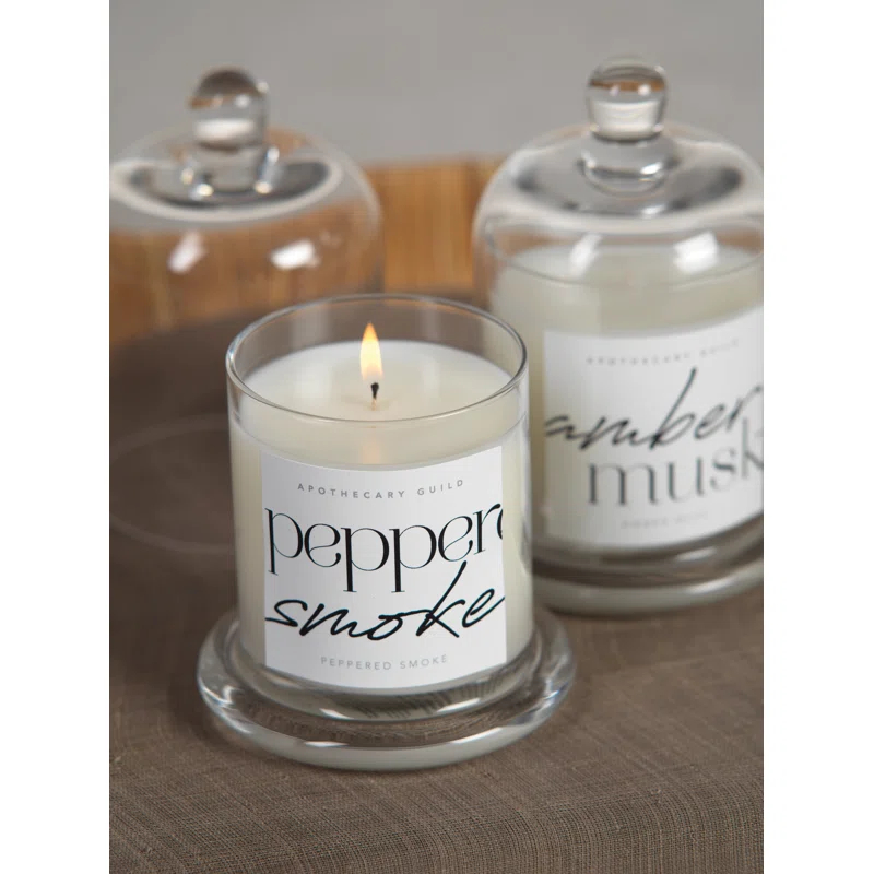 Amber Musk Scented Jar Candle