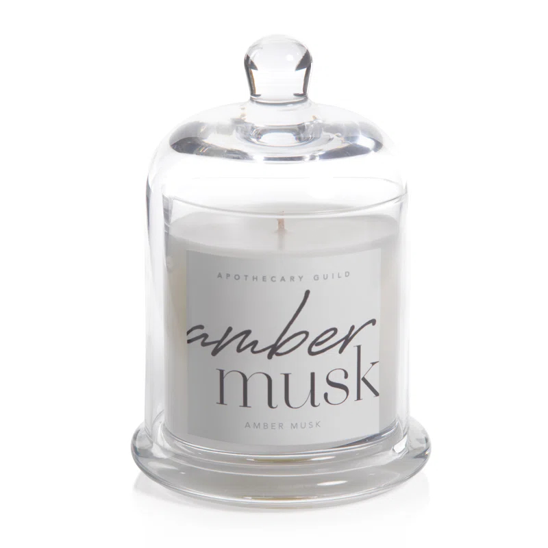 Amber Musk Scented Jar Candle