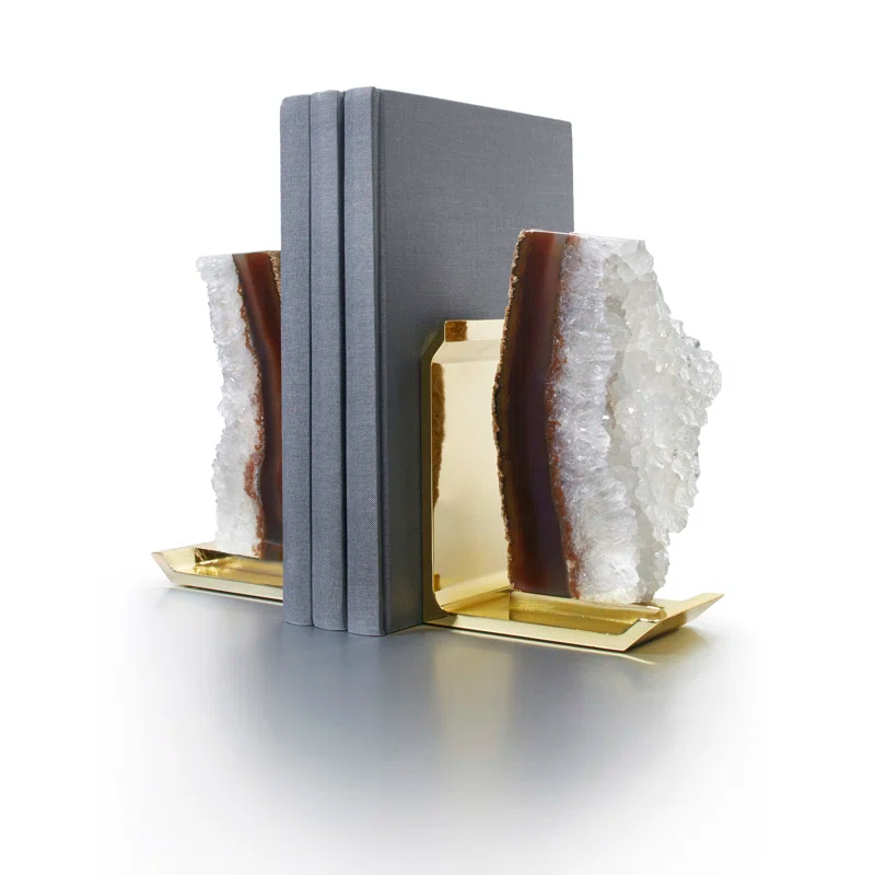 Anna New York Glam Stone Bookends (Set of 2)