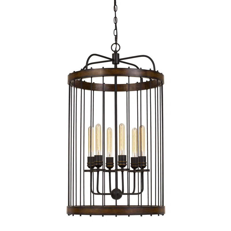 Trosky 6 - Light Dimmable Lantern Drum Chandelier