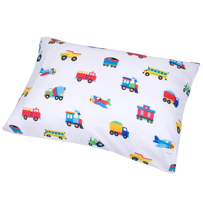 Wildkin Trains, Planes & Trucks Microfiber Pillowcase - Standard