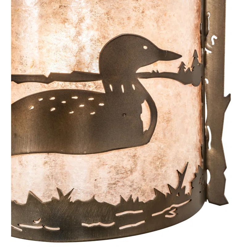 Rustic Lodge Flush Mounted Sconce