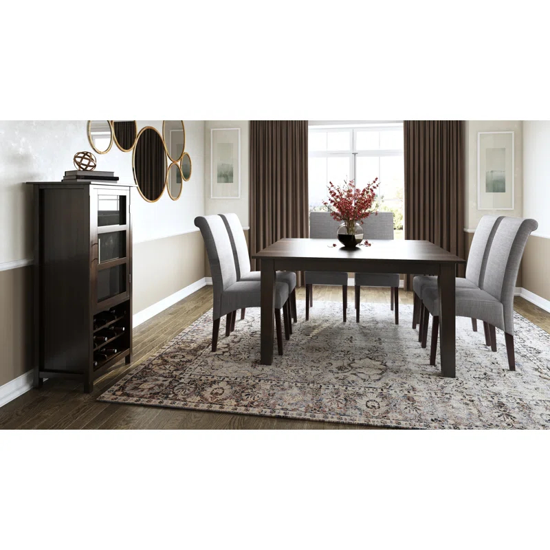 Simpli Home Eastwood Solid Wood Dining Table, Contemporary Style