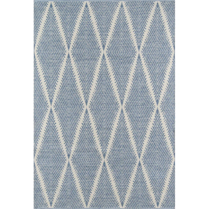 River Geometric Handmade Flatweave Area Rug
