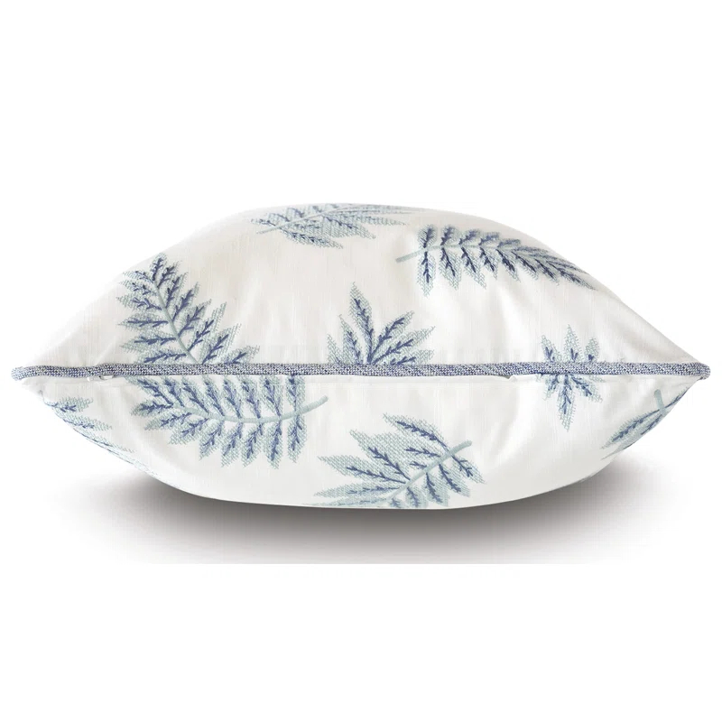 Monogram Embroidered Feather Throw Pillow