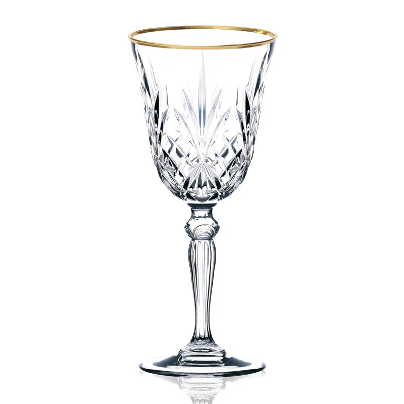 Lorren Home Trends Siena 6oz. Crystal Cordial Glass Set (Set of 4)
