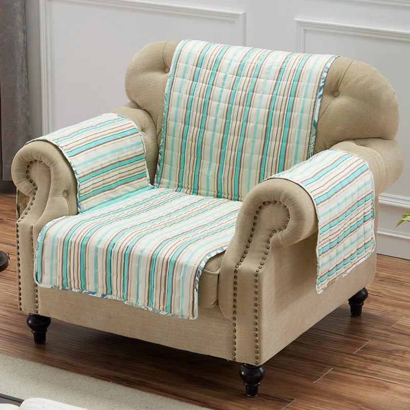Barefoot Bungalow Atlantis Jade Reversible Furniture Slipcover